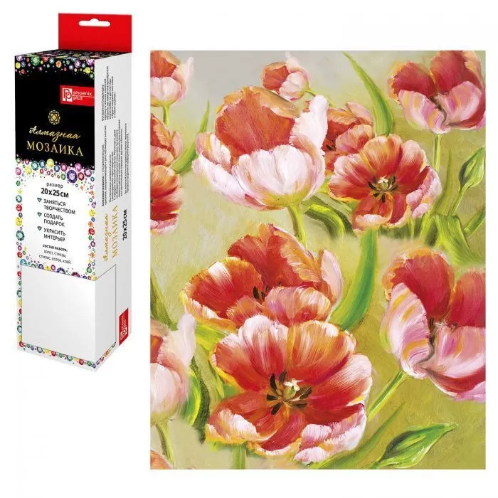 Алмазная  мозаика "Весенние тюльпаны" - купить в магазине Кассандра, фото, 4606008529213, 