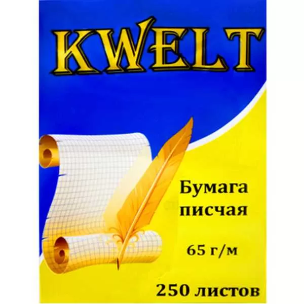 Бумага линованная " KWELT" А4 100 л 55г/м - купить в магазине Кассандра, фото, 4602019091770, 
