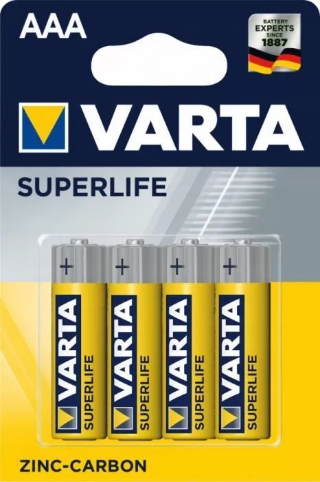 Батарейка  Varta Superlife R03-4BL (4/48 - купить в магазине Кассандра, фото, 4008496676187, 