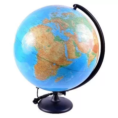 Глобус физический с подсветкой 420мм. 10349 - купить в магазине Кассандра, фото, 4607068863552, 