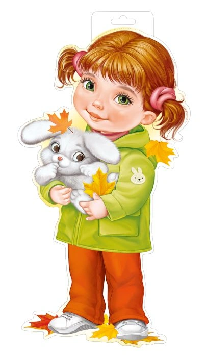 Плакат "Девочка с зайчиком" - купить в магазине Кассандра, фото, 4607178609330, 