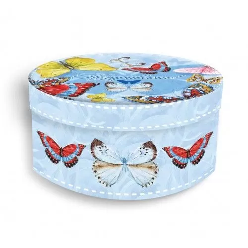 Подарочная коробка Тропические бабочки из мелованн - купить в магазине Кассандра, фото, 4630020638929, 