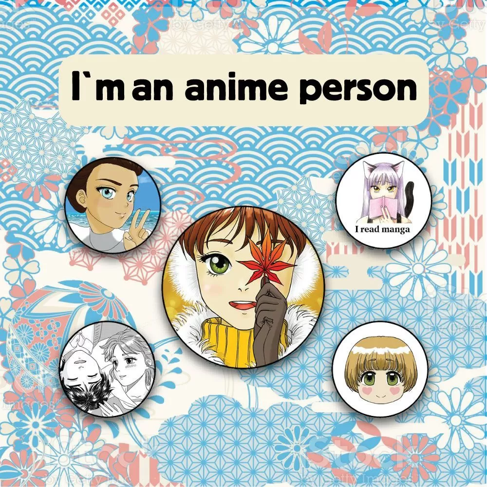 Набор значков. I'm an anime person (5 шт.) - купить в магазине Кассандра, фото, 9785041208417, 