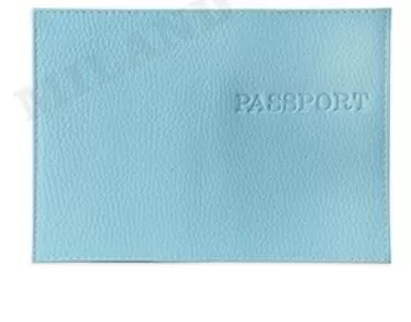 Обложка для паспорта из натуральной кожи ФЛОТЕР, морской волны, тисн.конгрев"PASSPORT" - купить в магазине Кассандра, фото, 4665307353646, 